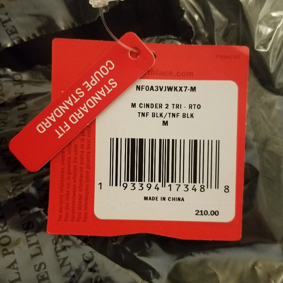 north face cinder 2 tri